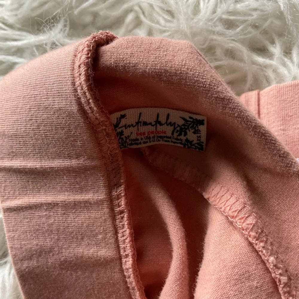 NWOT FREE PEOPLE‎ INTIMATELY PEACH PINK HIGH RISE BIKE SHORTS - Picture 2 of 4